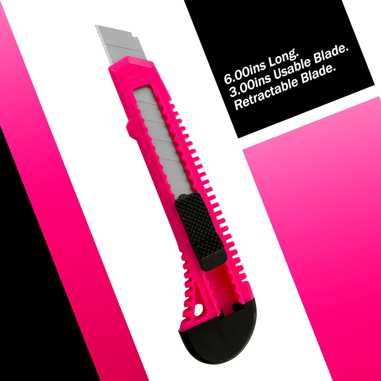 20x Bulk Utility Knife Box Cutters Snap Off Blade Neon Pink