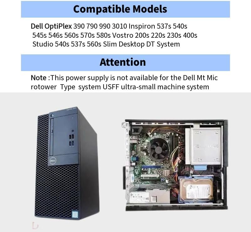 New 250W Power Supply D250AD-00 L250AD-00 H250AD-00 F250AD-00 for Dell OptiPlex 390 790 990 3010 SFF