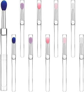 10 PCS Silicone Lip Lipstick Applicator, Silicone Lip Brushes with Caps, Reusable Mask Applicator for Applying Lips Gloss Balm, Lips Scrubber