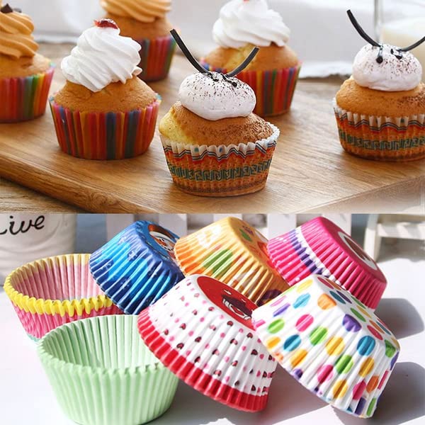 Dot Paper Wedding Cupcake Liners Muffin Cup Cake Baking Mold Case for Bakery Birthday Cake Muffin Cup oil proof Paper Cups High temperature resistance Cake box Cupcake Liner Kitchen Baking Accessories