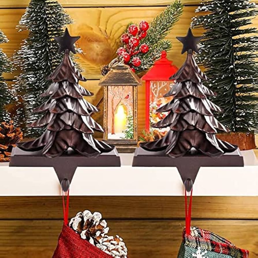 Bronze christmas tree stocking holder Outlet
