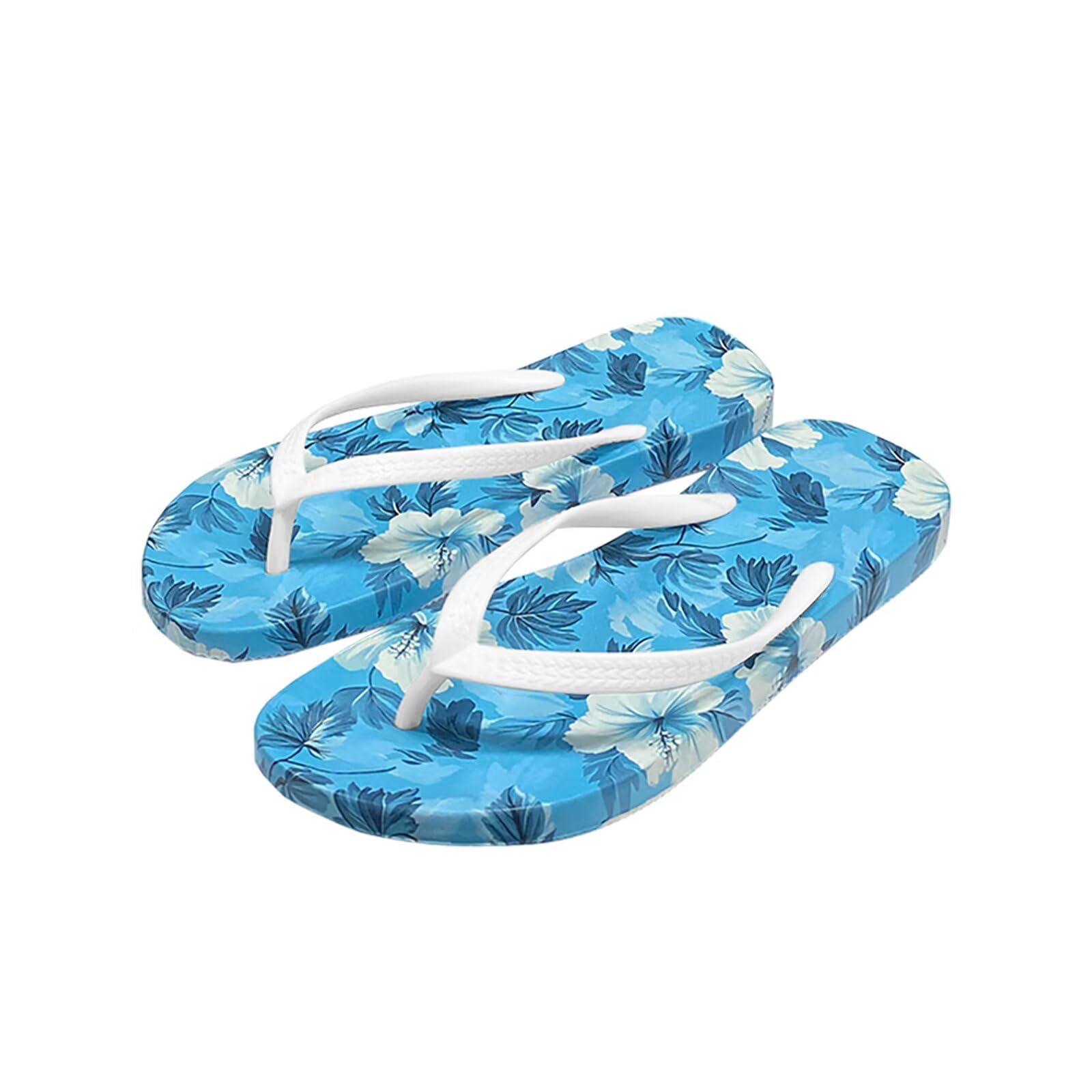 Hsaiyjsp Flip Flops for Women Slip on Walking Thong Sandals Arch Support Beach Pool Slide Slippers