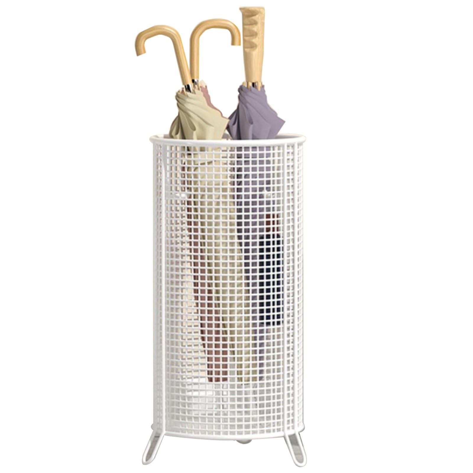 Porte-parapluie extensible blanc anti-goutte pour ranger vos bâtons et cannes