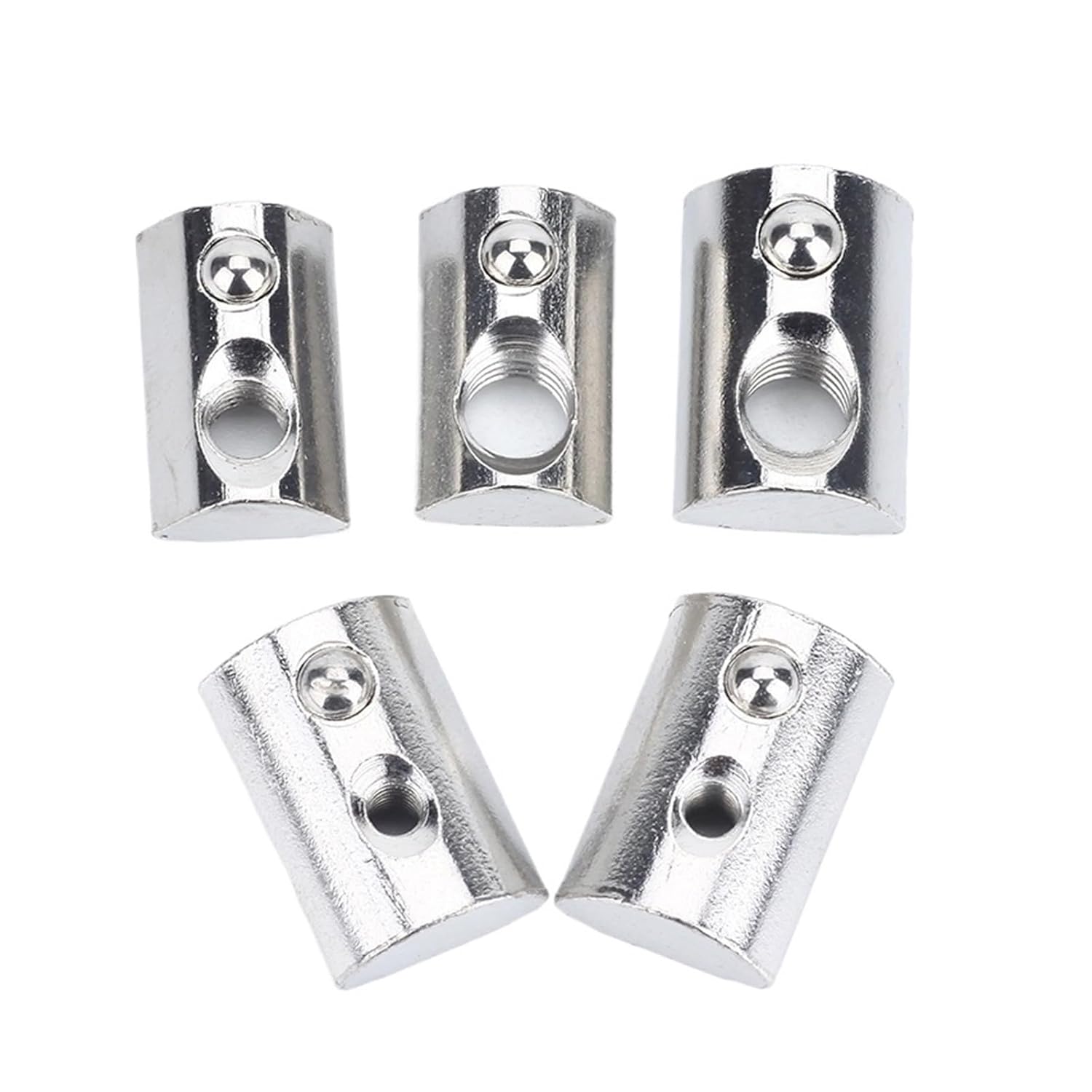T-Roll Elastic Nut T Slot nut M3 M4 M5 M6 M8 Roll-in T Spring Nut Half Round Elasticity Block Fasten Nuts for 2020 3030 4040 4545 Aluminum Profile(20-M6 20pcs)