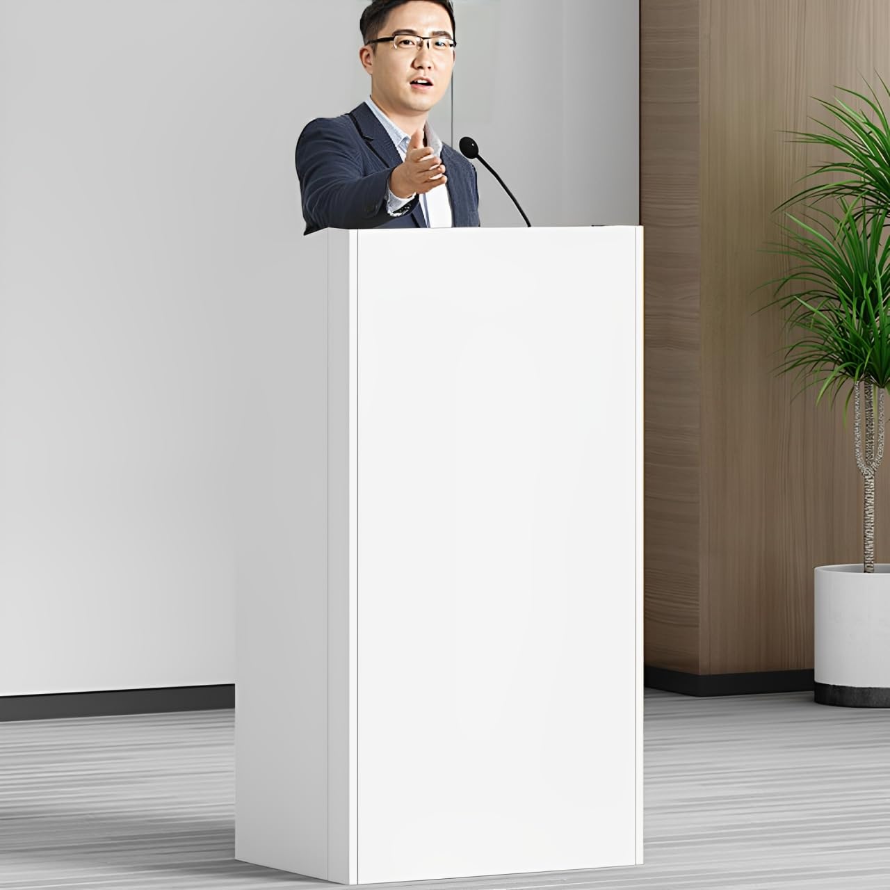 Amazon | Floralies 演台 木製 折り畳み式 完成品 組立不要 司会台