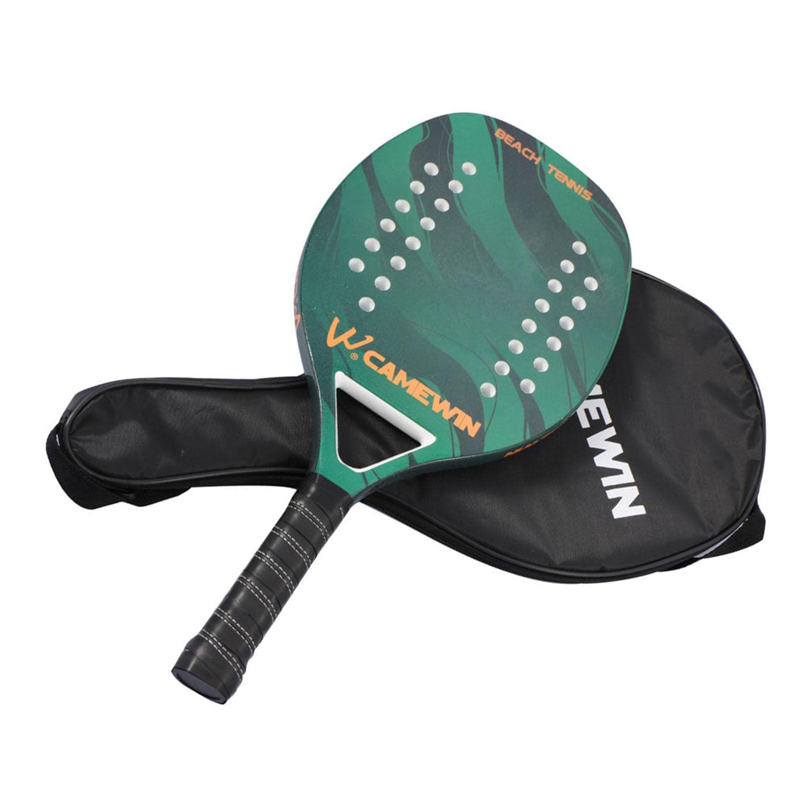 Beach Tennis Paddle Racchetta Attrezzatura per Principianti con Borsa Palline arancione 48x23,5 cm