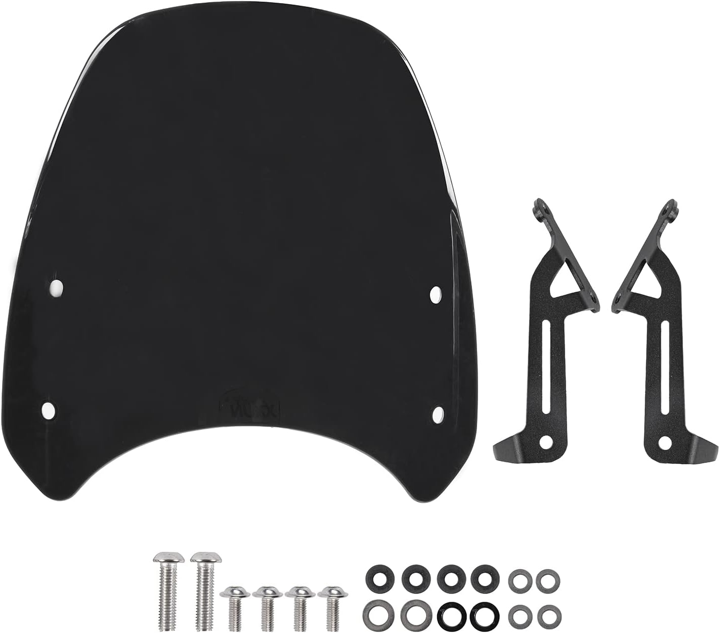 Motorcycle Double Bubble Windshield Windscreen Visor Compatible with Street Twin 900 2019 2020 2021 2022 Pare-brise Flyscreen Protector (Smoke)