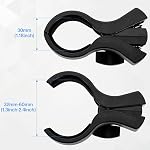 BILIONE Large Microphone Clip for Mics with Outer Diameter 1.26" to 2.3" | Adjustable Mic Holder, Premium ABS, Inside sponge to protect microphones, With 5/8" Male to 3/8" Female Screw Adapter