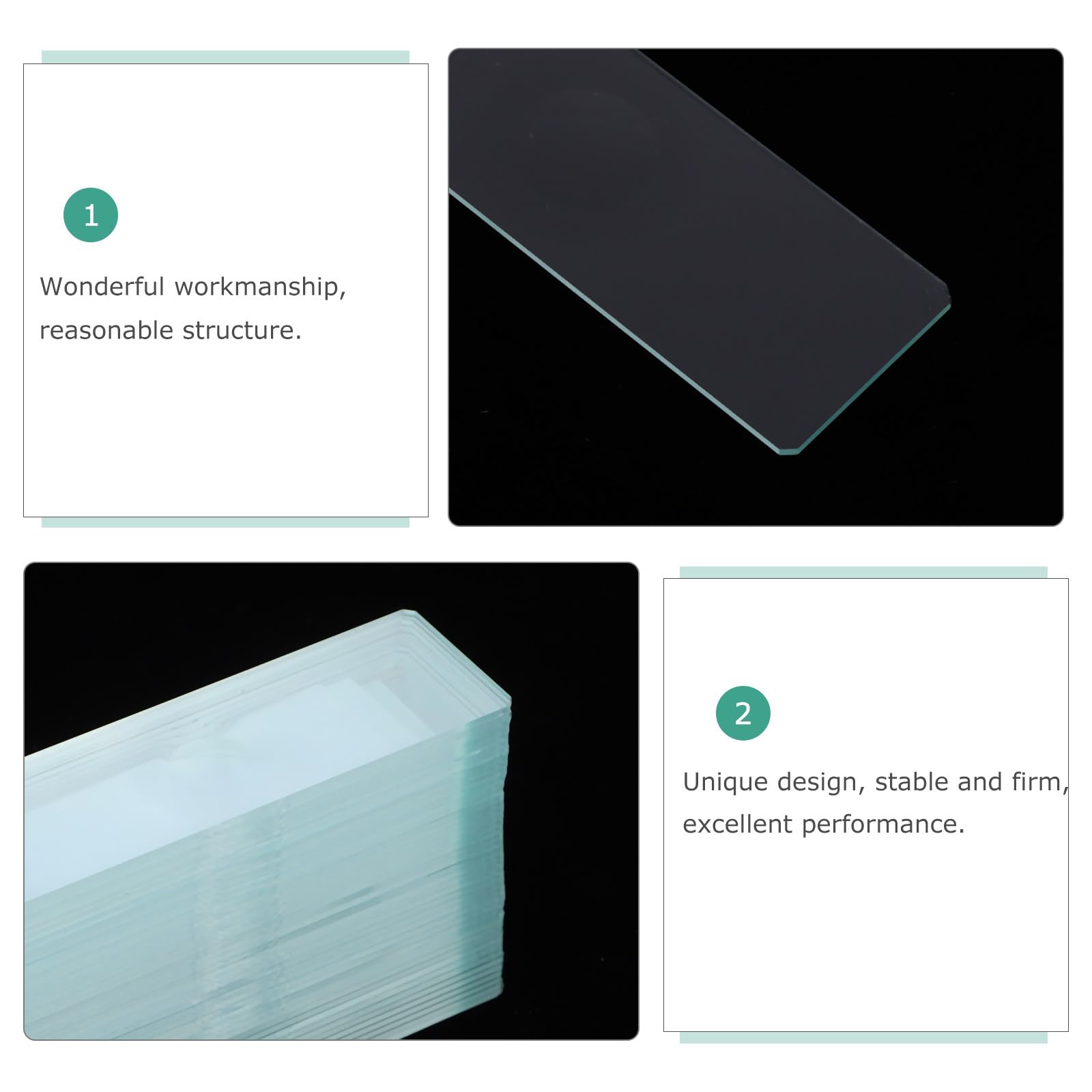 50 Portaobjetos de Vidrio Cóncavo Simple para Muestras Acuáticas, 50 Unidades, Material de Vidrio Resistente, Tamaño Estándar, Accesorios para Laboratorio Científico