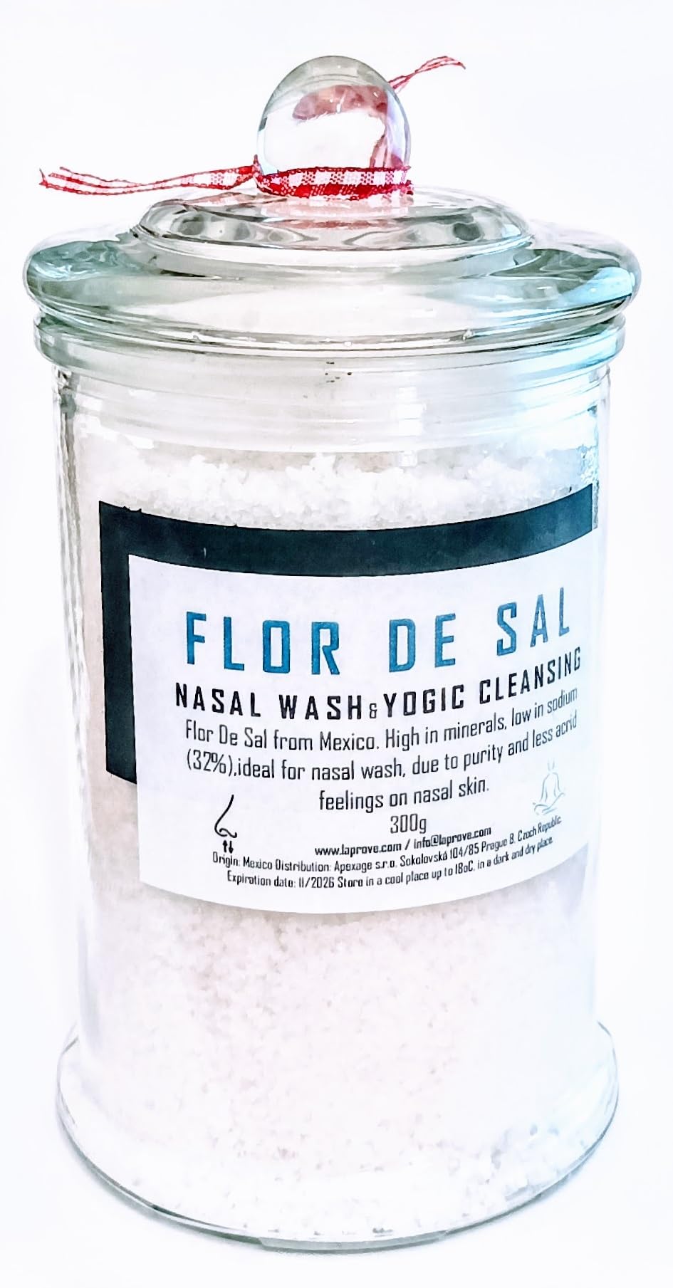 Salzblume, exquisit für Nasenreinigung, Yoga-Rituale, weniger Natriumgehalt (32%), 300 g