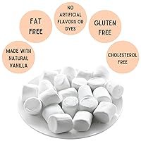 Vista 2 de 2 libras de malvaviscos blancos grandes con palitos para asar – Hecho con vainilla natural, sin sabores artificiales – Ideal para fogatas, S'Mores