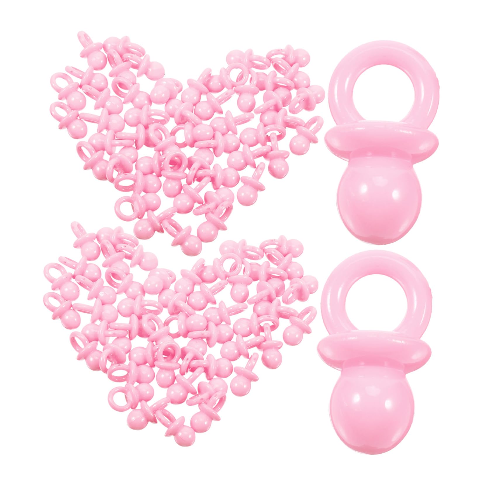 Hohopeti Set of 200 Mini Pacifiers for Baby Shower Decorative Favors Acrylic Design for Girl's Shower