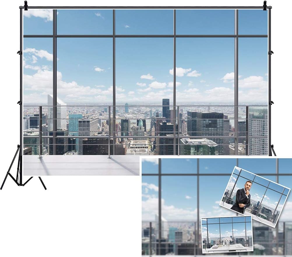 Amazon Com Dashan 10x8ft Polyester Zoom Meeting Office Backdrop For Video Conference Modern Business Window View City Landscape Photography Background Inside House Interior City Building Youtube Photo Props Electronics