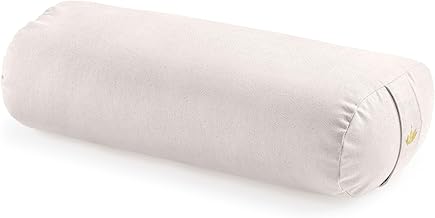 Lotuscrafts® Bolster Yoga Nackenrolle für Yin Yoga, 100% Kapok Füllung, Bezug aus Baumwolle waschbar, Kissen für Restorative Übungen