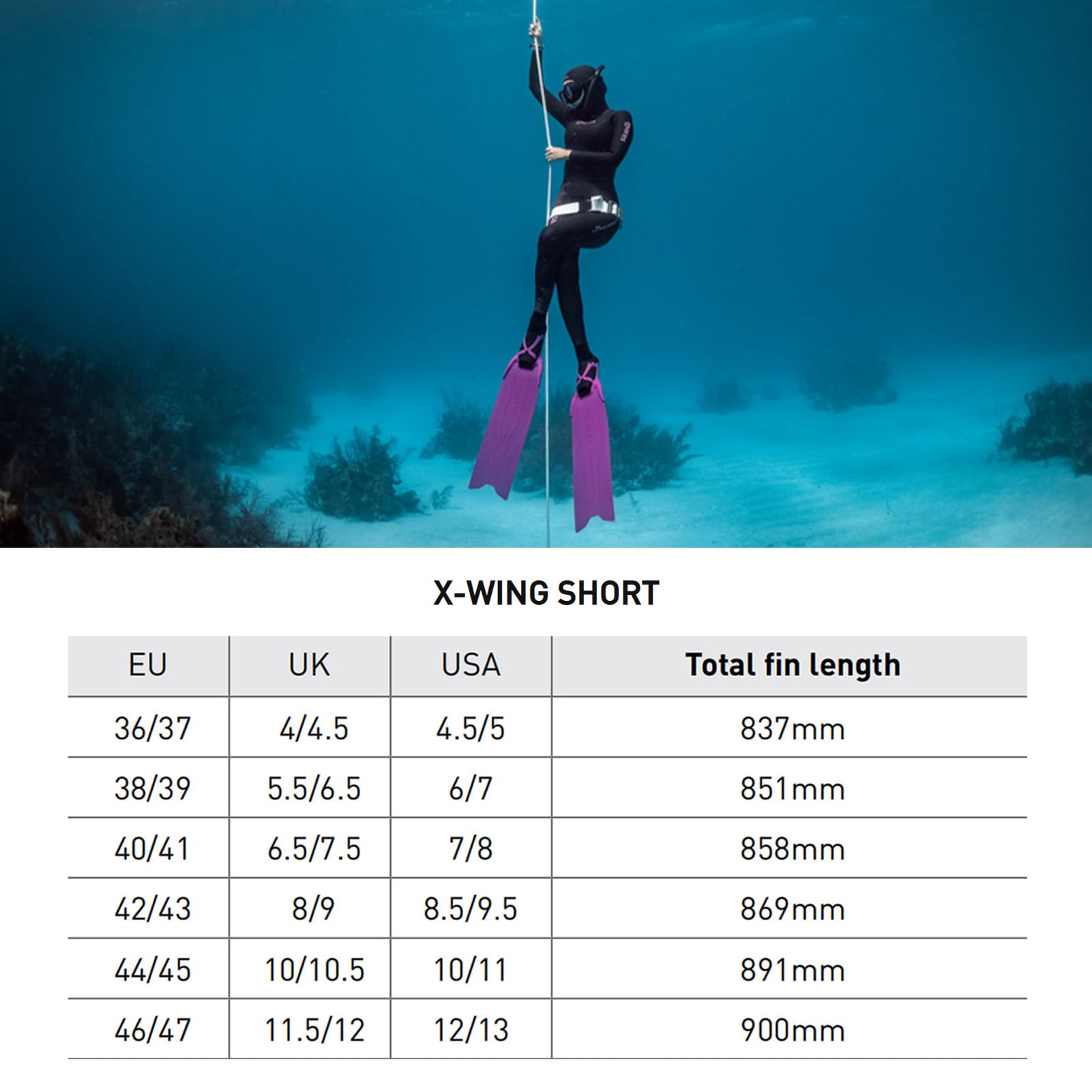 Mares Fins X-Wing Short 420421038PKPK