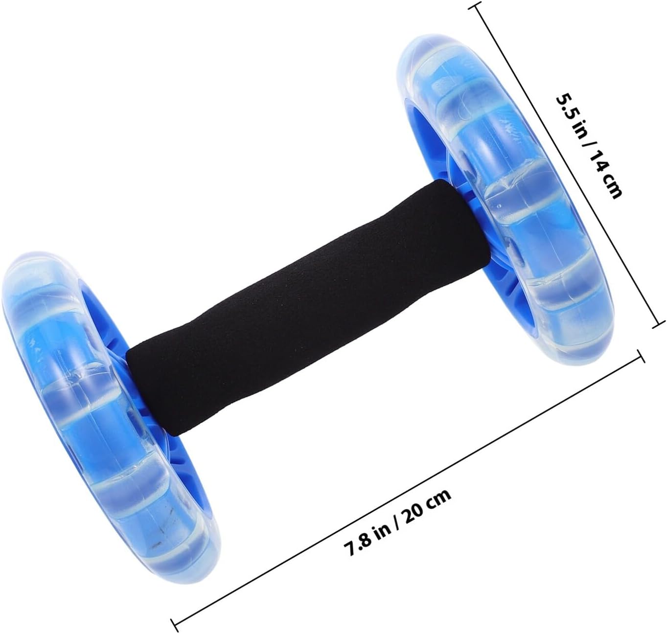 Twin-wheel Fitness Roller for Abdominal Muscle Strengthening and Core Workout Non-slip Handles Lightweight Design Weight Loss Equipment for Men and Women