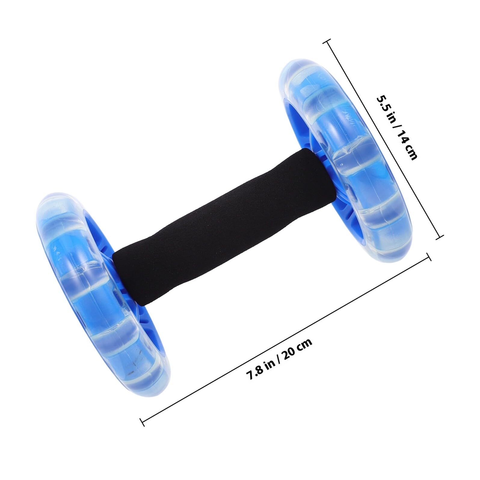Rueda de Fitness para Abdominales Diseño de Doble Rueda Agarres Antideslizantes y Estructura Ligera Entrenamiento en Casa Adecuado para Tonificación Abdominal y Quema de Calorías