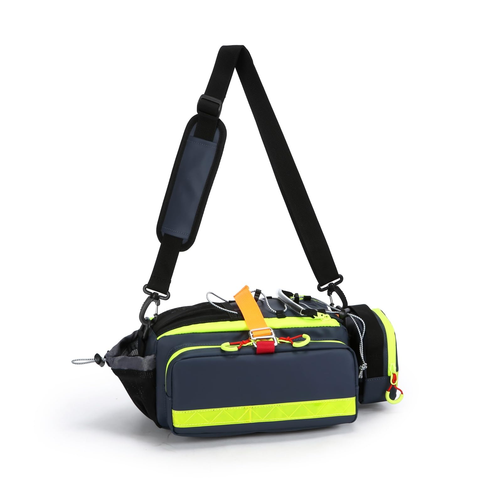Leeres EMT Trauma-Set, wasserdichte Erste-Hilfe-Tasche, Notfalltasche, Organizer, mit reflektierenden Streifen, Outdoor-Rettungstasche., blau, modisch