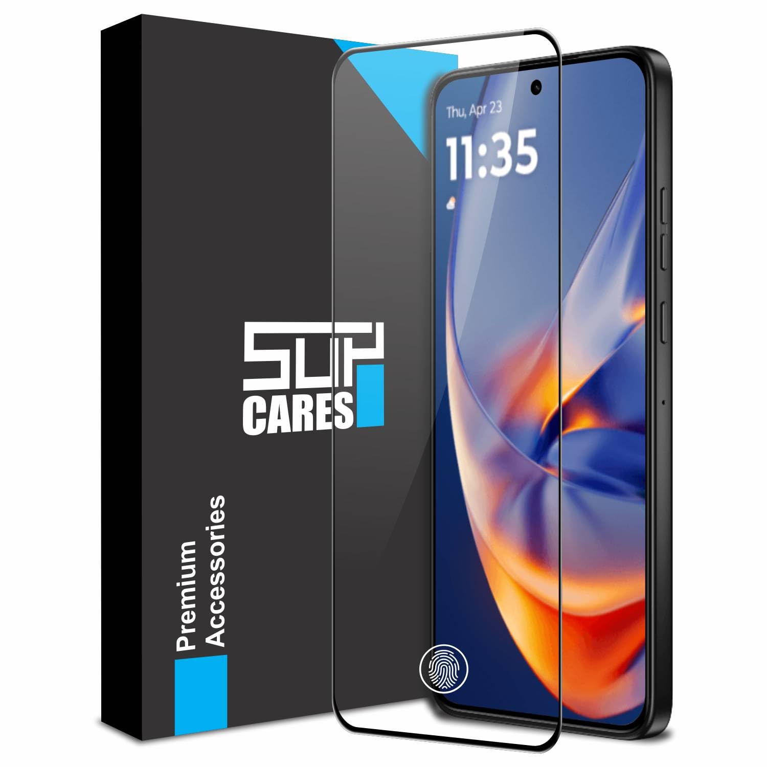 SupCares Tempered Glass for Motorola Edge 50 Neo (6.4 Inch) With Installation Kit | Military-Grade Gorilla Screen Protector | Edge to Edge Coverage | Black-picture-24