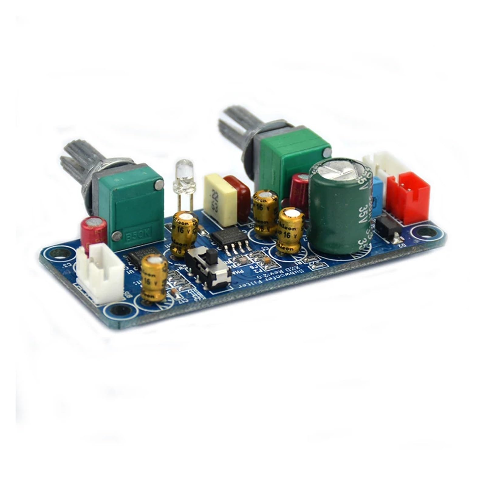 Compatibile con AIYIMA Filtro passa basso Subwoofer Preamplificatore Scheda Bass Boost Pre-amplificatore (9-32 V CC) Volume e frequenza regolabili for audio for auto/Home Theater SNR elevato 108 dB