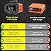 12V/24V Smart Battery Charger,10A LiFePO4 Lead Acid Fully Automatic Maintainer,Portable Car Trickle Charger with Large Display Battery Repair Function,Perfect for AGM,STD,Gel,Deep Cycle Battery