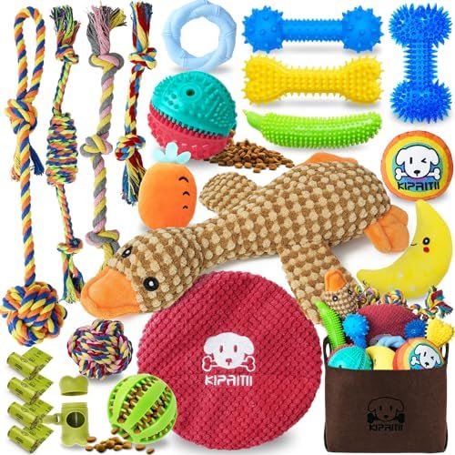 Pet Supplies KIPRITII Puppy Teething Chew Toys 23 Pack Charming