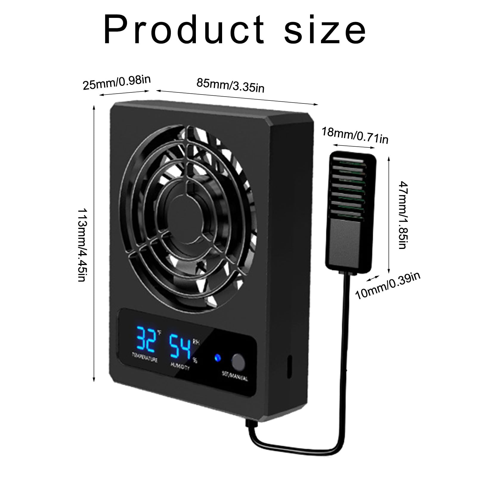 Ventilador de refrigeración de reptiles para terrarios, enfriador de bajo ruido, ahorro de energía, enfriador de aire, reductor de humedad, enfriador de control automático