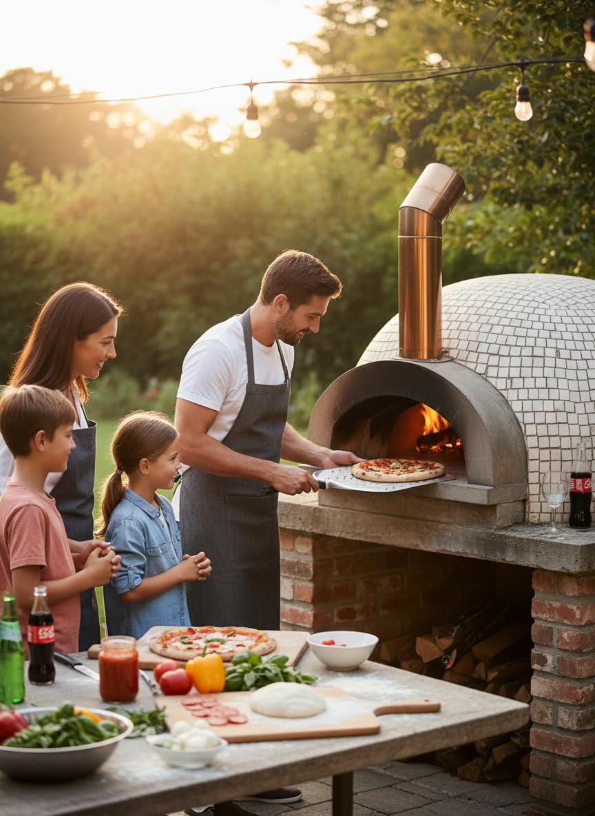 Mimiuo Pala para Pizza de Aluminio,Pala de Pizza Perforada,para Cualquier Horno de Parrilla de Pizza al Aire Libre o Interior,30.5×34.5 cm