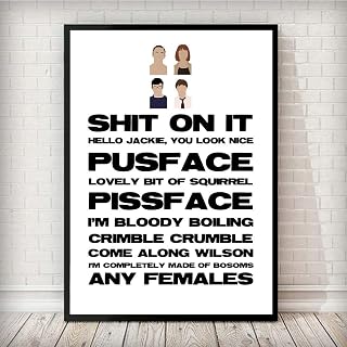 Friday Night Dinner Word Art Text Print Famous Quotes Poster A4