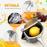 Vista 4 de Fresh Fruit Juice Extractor, 2026 New Hand Juicer Squeezer Lemon Juicer Manual Hand Press with Ergonomic Grip for Efficient Extraction of Fruits