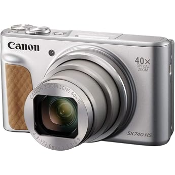 Canon PowerShot SX740 HS Compact Camera 20.3MP 1/2.3 CMOS 5184 x 3888 pixels Silver - Digital Cameras 20.3MP 5184 x 3888 pixels CMOS 40x 4K Ultra HD Silver