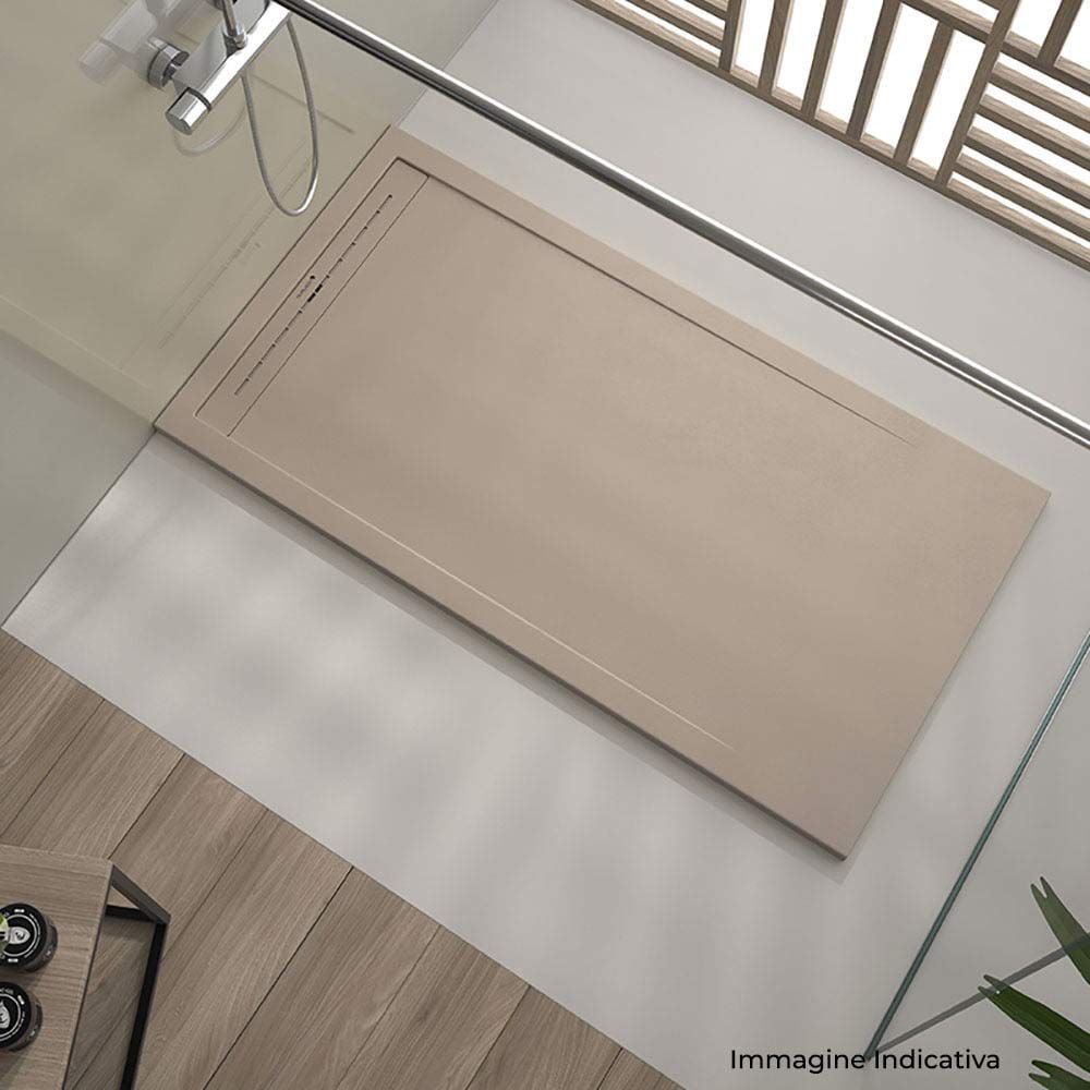 Maier Oasis Receveur de douche 90 x 90 cm en pierre Gris clair