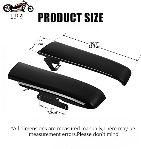 Miniatura 3 de TDZ 2014-2023 Paneles de relleno de alforjas para Harley Davidson Touring Electra Glide Road Glide Road King Street Glide, negro