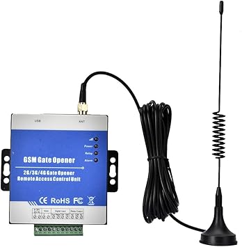 GSM Gate Opener, RTU5025 Wireless Remote GSM Gate Opener Operator Garage Door Access Controller, Remote Access Control Door Opener, GSM Remote Control Relay Switch for Door, Garage