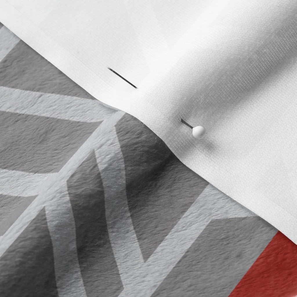 Spoonflower Fabric - Deer Patchwork Scarlet Navy Grey Little Quilt Red White Blue Patriotic Printed on Minky Fabric by The Yard - Sewing Baby Blankets Quilt Backing Plush