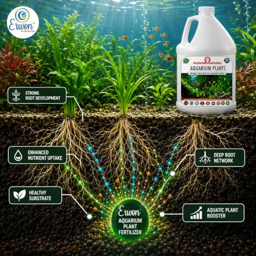Image of Erwon Aquarium Plant Fertilizer for best growth of Live aquarium and water plants. (1000 ml)