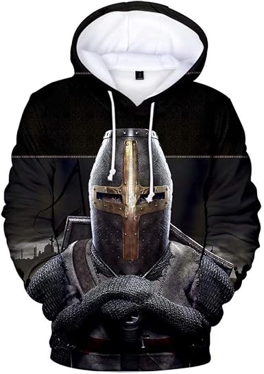 Amazon.com: Sudadera con capucha para hombre, estilo medieval, vintage, con  capucha, cruzada, L : Ropa, Zapatos y Joyería