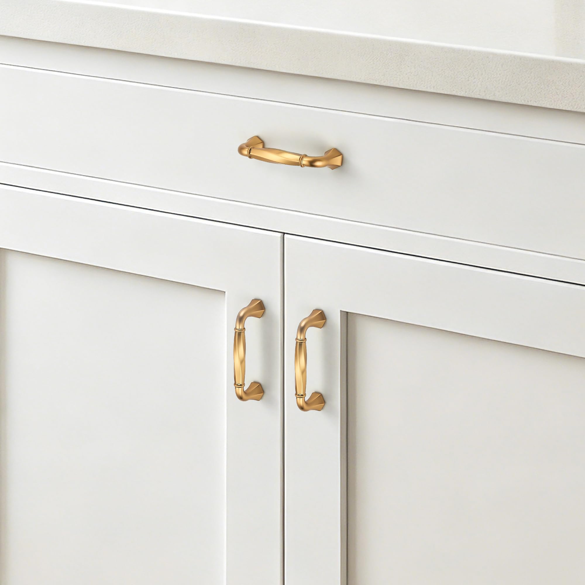 Ravinte Champagne Bronze Zinc Alloy Cabinet Handles,3" Pulls,10 Pack — Amazon image 6