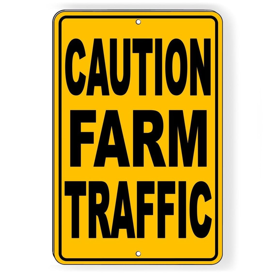Yaasimoule Metal Caution Farm Traffic Signs Signs & Plaques Home Decor 12X8 Inch/30X20cm