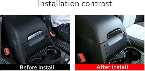 Miniatura 3 de YIWANG Para Land Rover Discovery 3 Discovery 4 LR3 LR4 2004-2016 Coche Interior Apoyabrazos Caja Botones Marco Cubierta Adhesivo (Grano de Madera