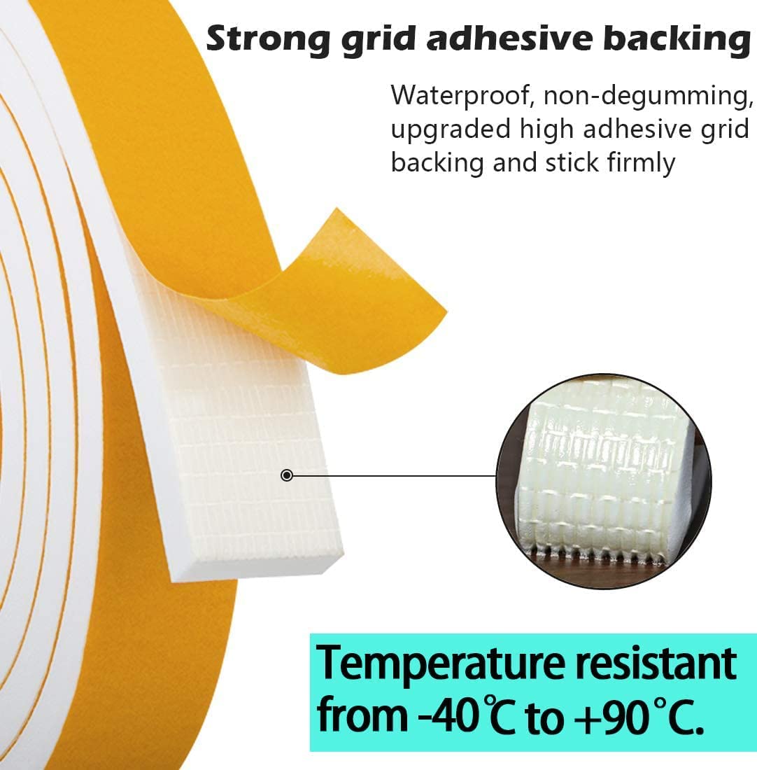 4M / Roll Seal Weather Strip Foam Sticky Tape Door Window Draught Excluder UK | UK