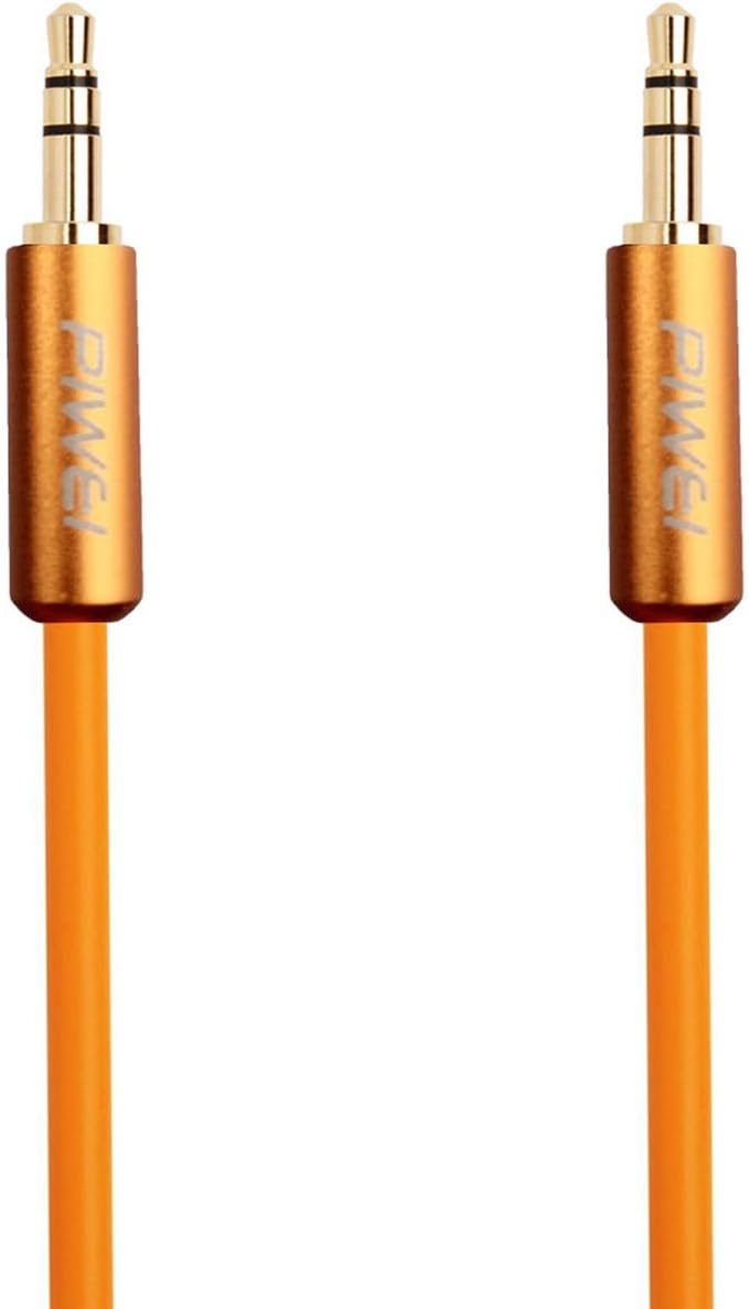 Audio Cord Auxiliary Cable Aux Cord Piwei Black 3.5mm Audio Cable Male to Male for Car Stereos, iPhone, iPod, Mp3, Headphone and Cellphone (Orange)