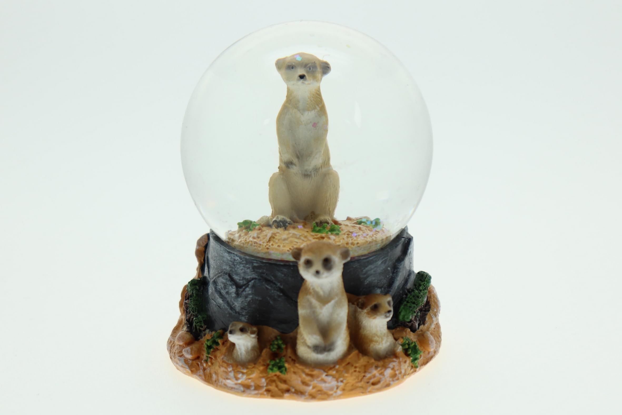 Cornelißen Multicolor Glitter Ball Meerkat Height 9 Cm Animal Snow Miniature Shaker Glass Ball