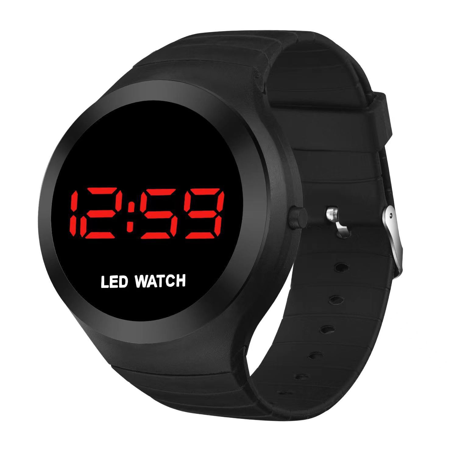 GOLDENIZE FASHION Digital Round Kids Boy and Girls Digital LED Day Date Month Display Rubber Strap Analog Watch for Girls-Boys (Black) (B0CLB1PLR1) Amazon Price History, Amazon Price Tracker