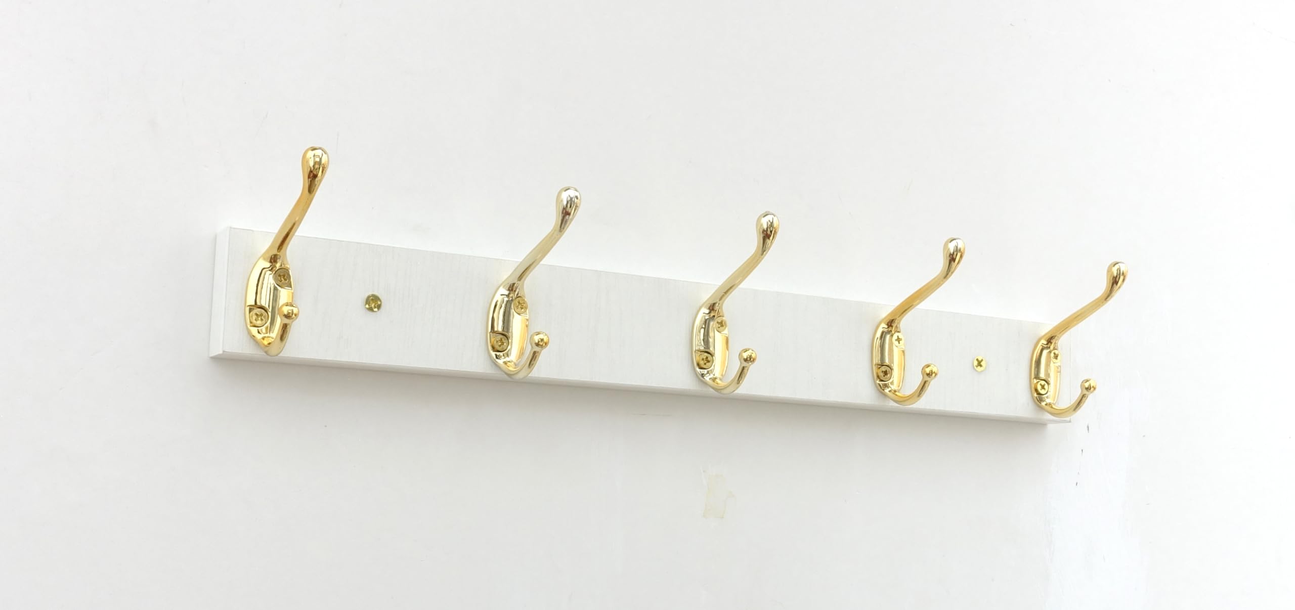 Perchero de pared, ganchos para pared, color dorado