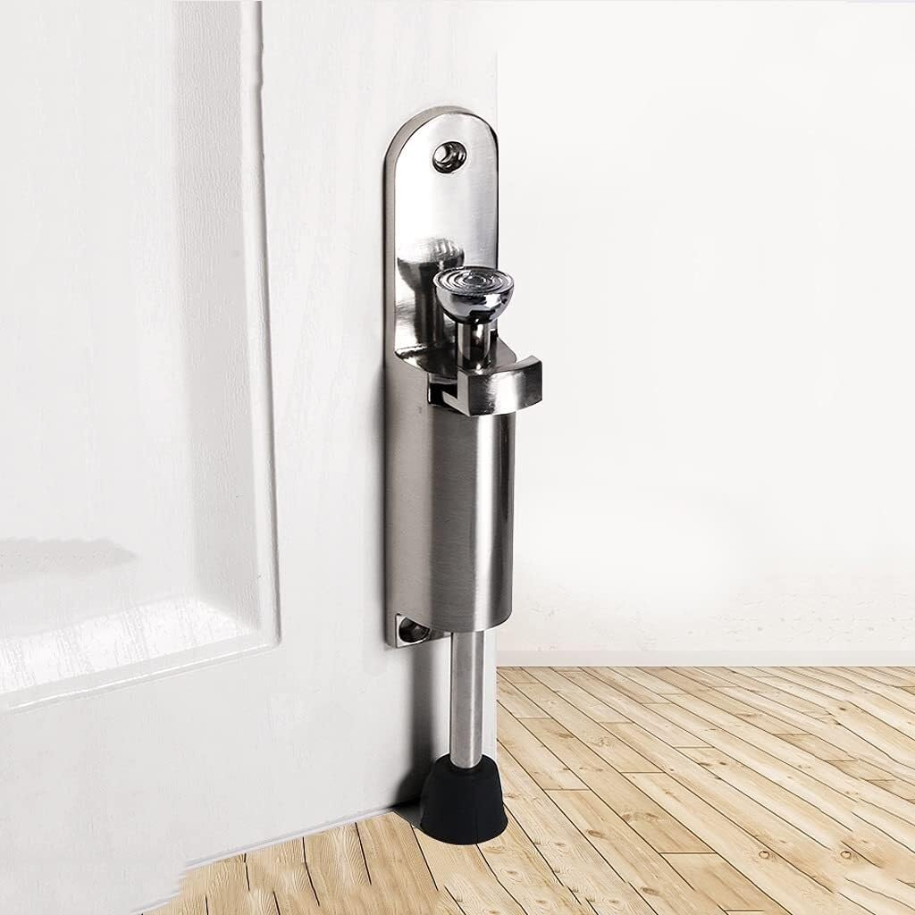 Magnetic Door Stop Zinc Alloy Foot-Operated Lever Door Stops Adjustable Kickdown Bronze Holder Stop Hardware Buffer Fittings(White-Fruit peach5)