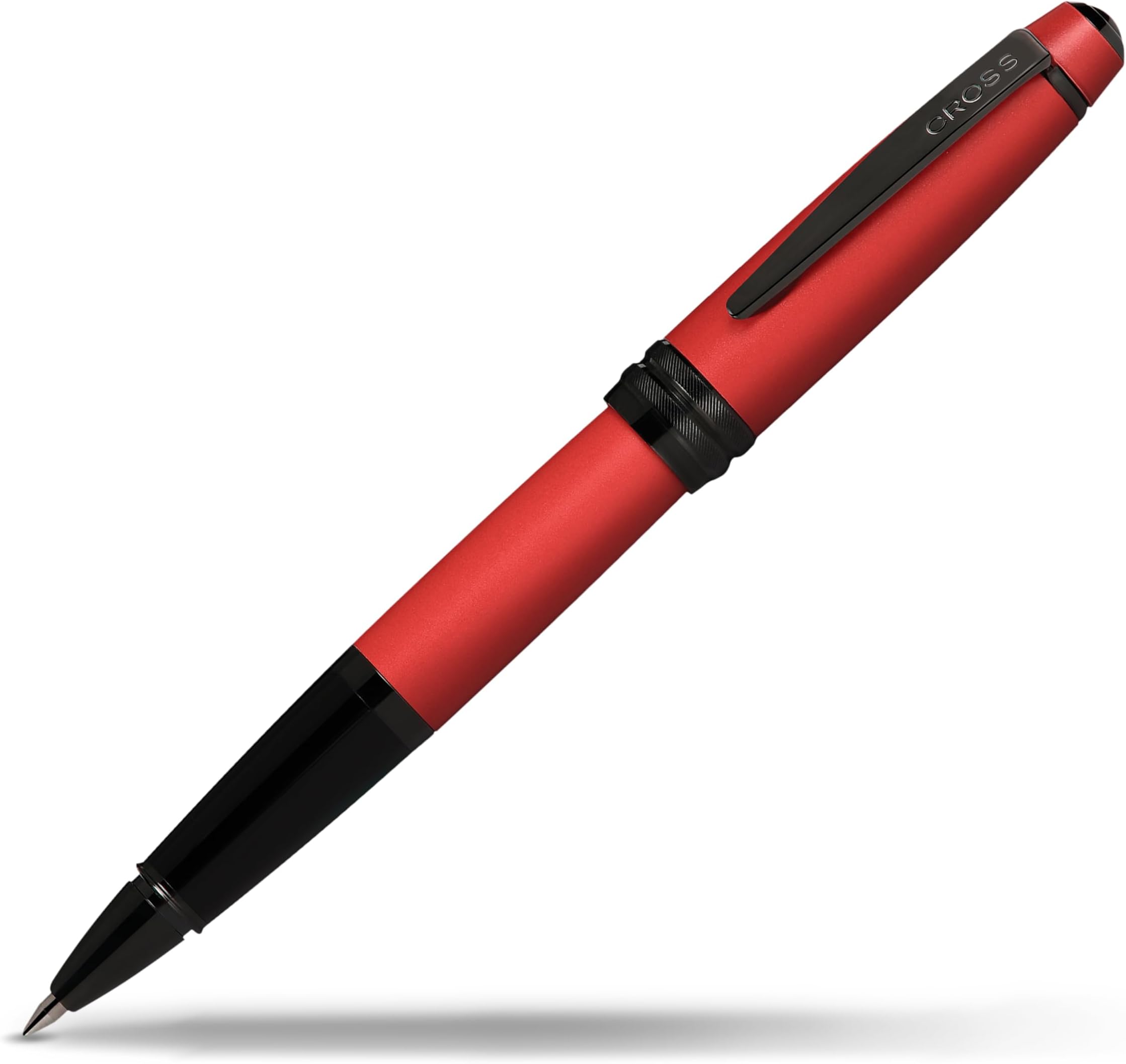 Cross Bailey Matte Red Lacquer Rollerball Pen - Refillable Pen for Smooth Writing - Well-Balanced, Distinctive Design - Easy Handling - Comfortable Grip - Gift-Ready Black Ink