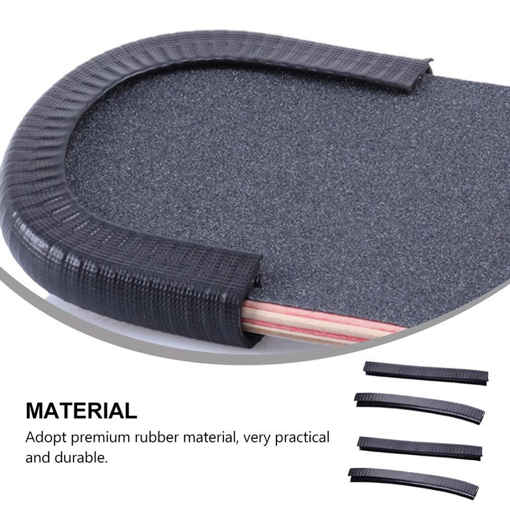 IMIKEYA 2 Pairs Skateboard Deck Guards Rubber Protector Longboard Deck Edge Protection Nose Guard and Accessories 22cm