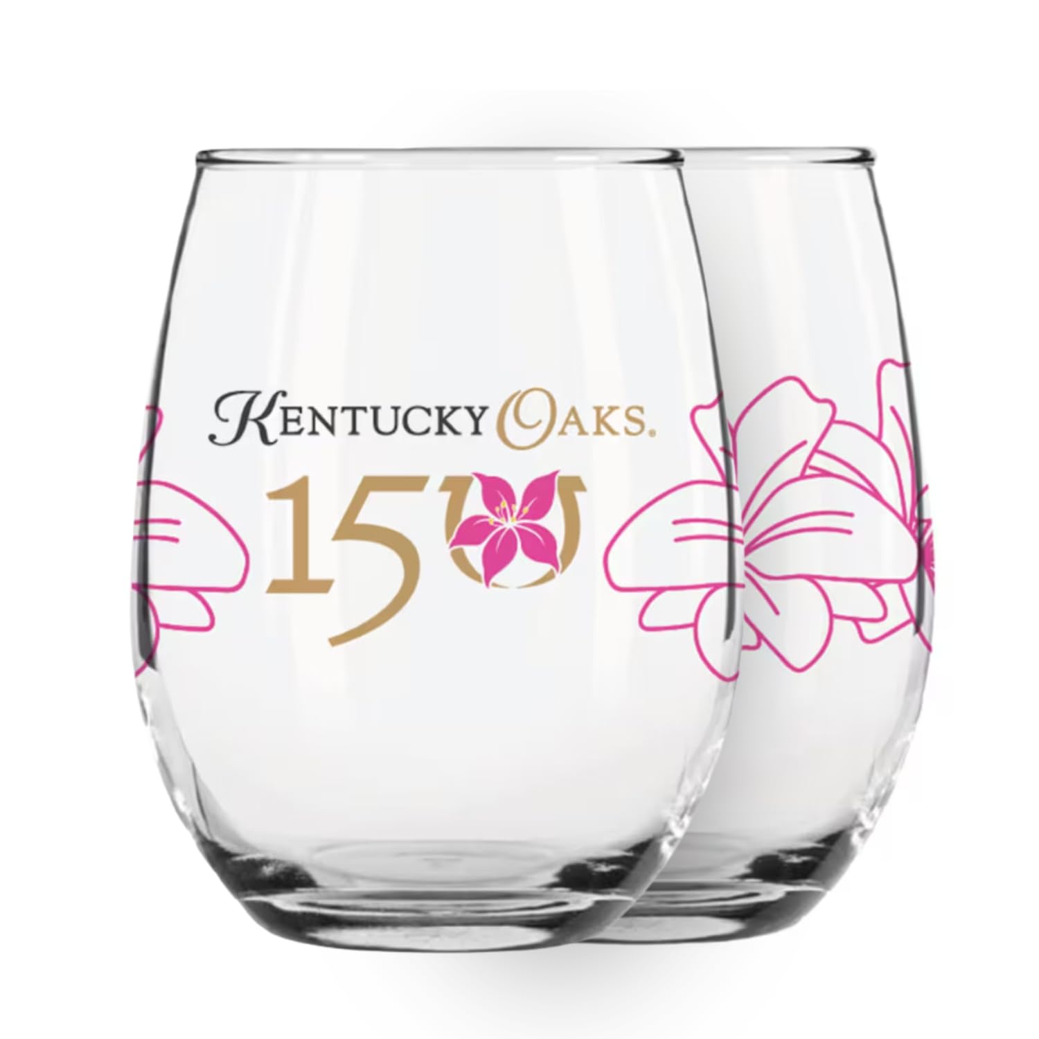 2024 Official Oaks Stemless Wine Glass (15oz) for the 150th Kentucky Derby