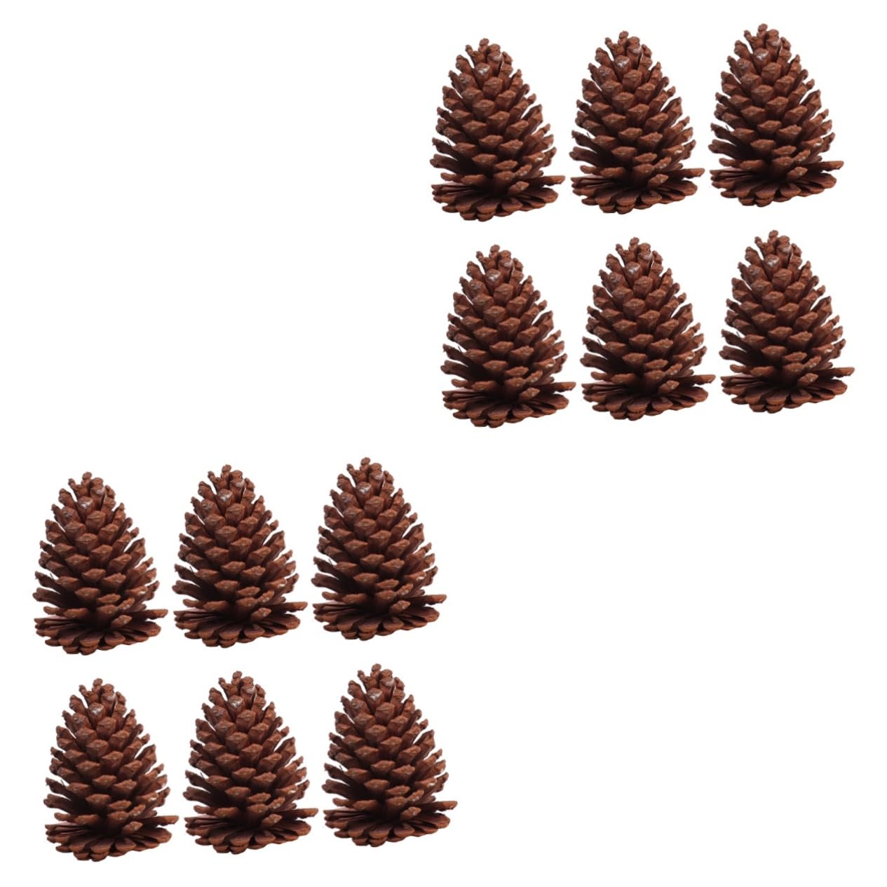 Cabilock 2 Sätze Getrocknete Tannenzapfen Würfelunterlage LEDs Leuchtmittel Weihnachtsbaum Dekoration Dekoringe Echter Tannenzapfen Natürliche Kiefernkugeln Kiefernzapfen 6 Stück * 2